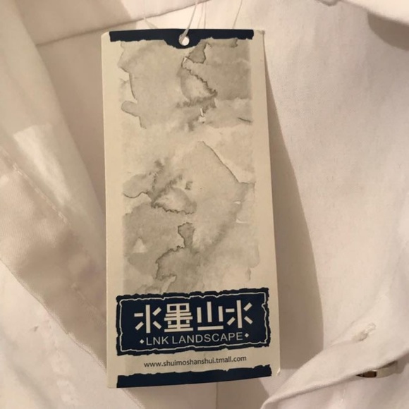 LNK Landscape White Dress Button Back Closure - Picture 4 of 8